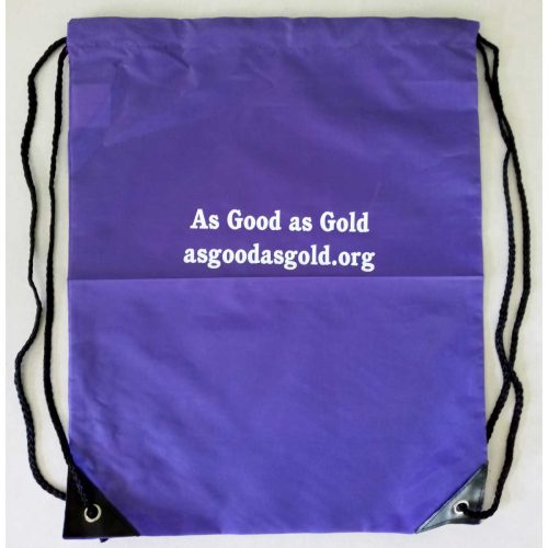 As Good as Gold Drawstring Bag - front